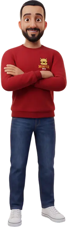 3D illustration of Mohamed Yacout as Founder — Monster Bite, 2020–2023